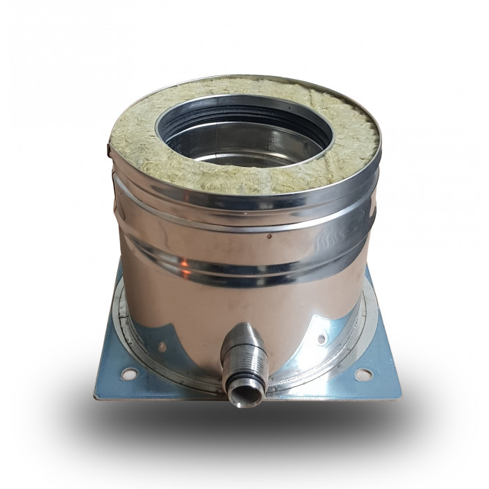 DINAK DW Ondersteuning met condensuitloop Ø100mm | 123rookkanaal