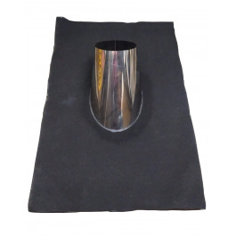 ECO loodvrijeslab Ubiflex 20-45 graden voor Ø150mm BLACK | 123rookkanaal