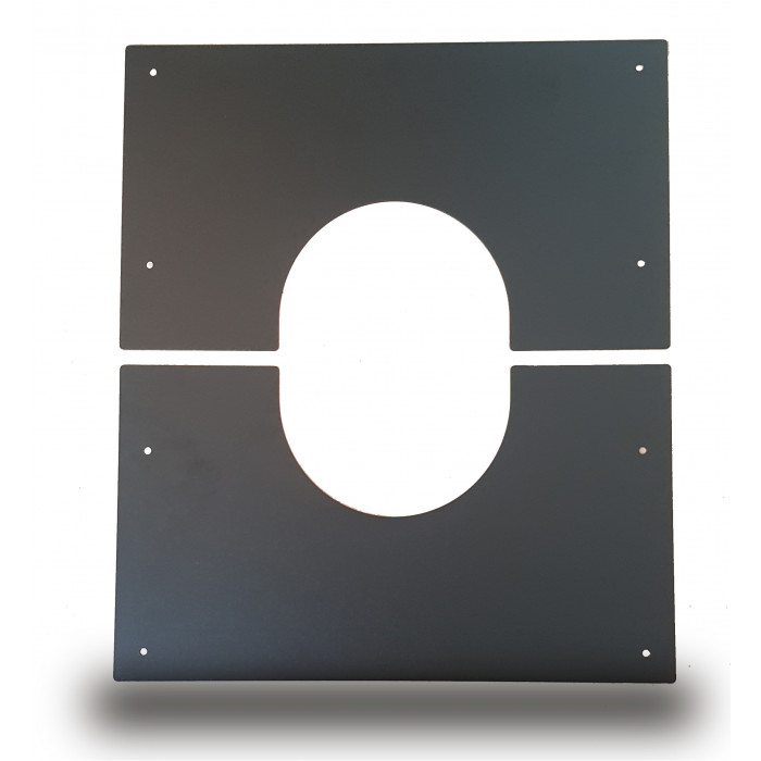 DINAK DW Black pellet brandseparatieplaat hellend dak v/a 30 graden Ø100mm | 123rookkanaal