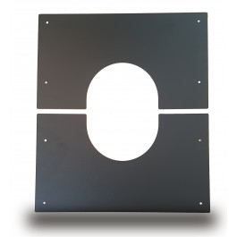 DINAK DW Black pellet brandseparatieplaat 0-30 graden dubbelwandig rookkanaal Ø100mm | 123rookkanaal