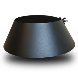 DINAK DW Black pellet regenkraag / stormkraag dubbelwandig rookkanaal Ø100mm | 123rookkanaal
