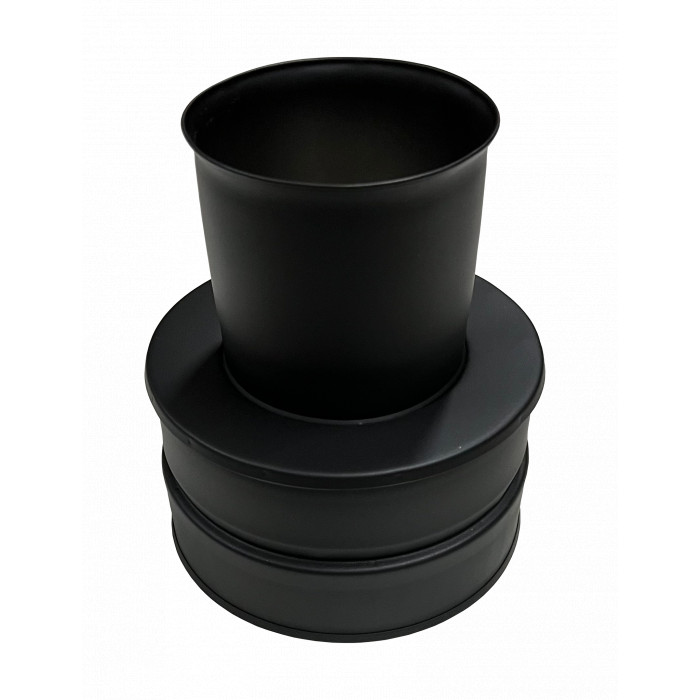 DINAK DW Black pellets verloop DW-EW (contraverloop) Ø100mm | 123rookkanaal