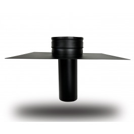 DINAK DW Black Vertrekplaat + verloop EW-DW Ø100mm | 123rookkanaal