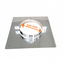DINAK DW pellet vloersteun dubbelwandig rookkanaal Ø80mm | 123rookkanaal