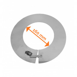 DINAK DW pellet wand / plafondrozet conisch dubbelwandig rookkanaal Ø100mm | 123rookkanaal