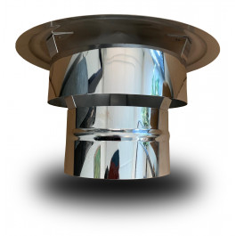 eenvoudige trekkap voor (flexibel) RVS rookkanaal Ø125mm | 123rookkanaal