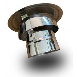 eenvoudige trekkap voor (flexibel) RVS rookkanaal Ø125mm | 123rookkanaal