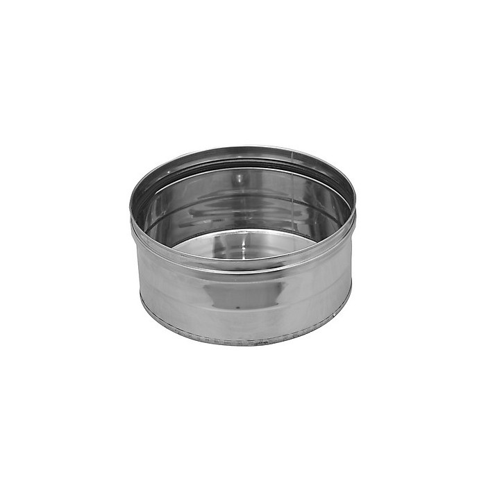 RVS enkelwandig rookkanaal deksel t.b.v. T-stuk Ø125mm | 123rookkanaal