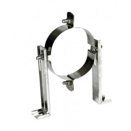 RVS enkelwandig rookkanaal muurbeugel verstelbaar RVS Ø125mm