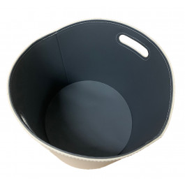 wit / creme lederen houtmand Termatech | 123rookkanaal