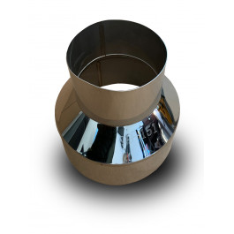 RVS enkelwandig verloop 99-151mm | 123rookkanaal