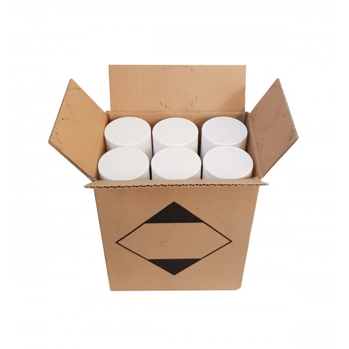 Doos met 6 x 300ml spuitbus ZWART hittebestendige lak Kamino | 123rookkanaal