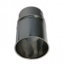 RVS Kachelpijp (wand)doorvoer / nisbus Ø100mm | 123rookkanaal