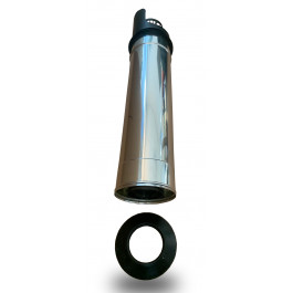 Dubbelwandige muurdoorvoer Ø80mm pelletkachel type 2 | 123rookkanaal