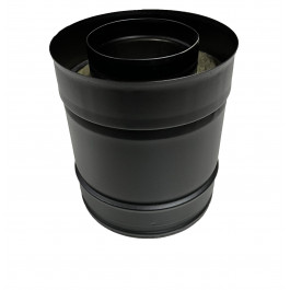 DINAK DW Black pellet dubbelwandig rookkanaal L:14cm Ø80mm | 123rookkanaal