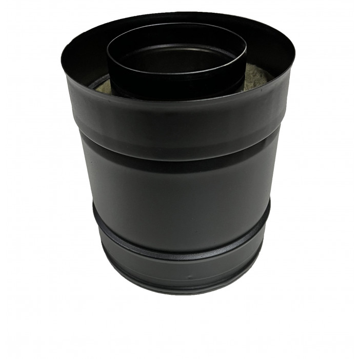 DINAK DW Black pellet dubbelwandig rookkanaal L:14cm Ø80mm | 123rookkanaal