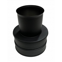 DINAK DW Black pellets verloop DW-EW (contraverloop) Ø80mm | 123rookkanaal