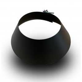 DINAK DW Black pellet regenkraag / stormkraag dubbelwandig rookkanaal Ø80mm | 123rookkanaal