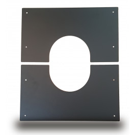 DINAK DW Black pellet brandseparatieplaat hellend dak v/a 30 graden Ø80mm | 123rookkanaal