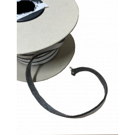hittebestendig koord met plakrand 12x3mm zwart (per meter) | 123rookkanaal