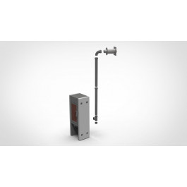 Dubbelwandige muurdoorvoer Ø80mm L:480mm type 1 | 123rookkanaal